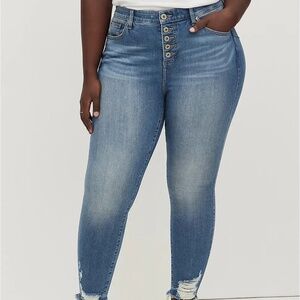 Torrid Premium Button Fly Bombshell Skinny Jean Size 18XS
